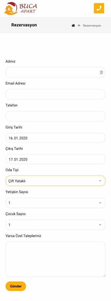 Gunluk Kiralik Ev Web Tasarimi Online Rezarvasyon